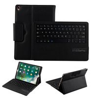 GBSELL for 2017 iPad Pro 10.5, Removable Bluetooth Keyboard Case Flip Leather Cover (Black)