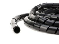 1/2 Inch Black Polyethylene Spiral Wrap - 50 Feet