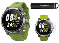 COROS APEX Pro (Silver) Premium Multisport GPS Watch Power Bundle | with PlayBetter HD Screen Protectors and PlayBetter Portable Charger | Long Battery, 24/7 Oximeter, Touchscreen