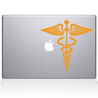 The Decal Guru Medical Symbol MacBook Decal Vinyl Sticker - 15" MacBook Pro (2015 & Older) - Yellow (1127-MAC-15P-SY)