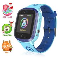 Kid Smart Watch Phone, WiFi/GPS/LBS Waterproof Smartwatch HD Touch Screen SOS Call Camera Games Alarm Clock Anti Lost Smartwatches with Games for Children Students Learning Toys