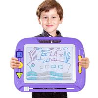 SGILE Large Magnetic Doodle Board, Magnetic Erasable Drawing Pad Gift for Kids Toddler (Purple)