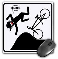 3dRose LLC 8 x 8 x 0.25 Inches BMX Doubles Dude 1 Mouse Pad (mp_12869_1)