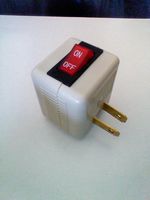 Wall Tap with Switch, 125v, 1875 Watts, Gray