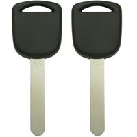 Keyless2Go New Uncut Replacement Transponder Chip Ignition Car Key HO01 (2 Pack)