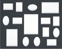 Amazon Photo Mats Black 16x20 Collage Picture Mat for 15 Photos or Pictures (Matting Only)