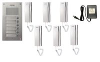 Commax 6-Apartment Building Audio Intercom Set