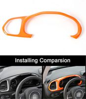 Dwindish Orange ABS Dashboard Dash Board Frame Cover for Jeep Renegade 2015 Up