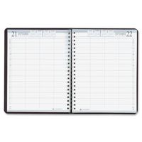 House of Doolittle 4-Person Daily Appointment Book, Executive Hardcover, 15-Minute Appointments, January-December, 2013, 8" x 11", Black