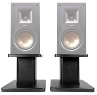 (2) 8 Black Bookshelf Speaker Stands For Klipsch R-15PM Bookshelf Speakers