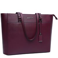 Laptop Bag for Women,Multi Pocket Work Bag,15.6 Laptop Bag for Business,Dark Purple