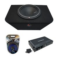Compatible with 2000-2009 Honda S2000 Rockford Punch P1S210 Single 10" Sub Box Enclosure & R250X1 Amp