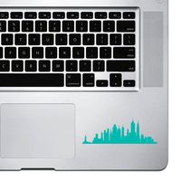 StickAny Palm Series New York Skyline 4 Sticker for MacBook Pro, Chromebook, and Laptops (Turquoise)