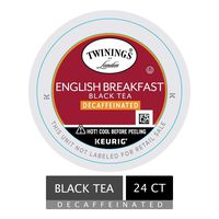 Twinings of London Decaffeinated English Breakfast Tea K-Cups for Keurig, 24 Count (Pack of 1)