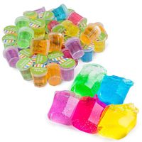 Kicko Mini Putty with Glitter - 48 Pack Assorted Neon Color Sludge - Educational Fidget Toy Ideal for Relaxation and Sensory Stimulation, Event Prizes, Goody Bags, Activity Set, Kids, Boys and Girls, Party Favors