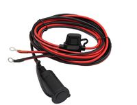 Car & Motorcycle Battery Charger Cable,SinLoon 12V Waterproof Cigarette Lighter Female to Socket Eyelet Terminal Ring Terminal Harness Extension Cord with 15A Fuse((10FT,3 Meter)