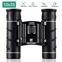 QUNSE Mini 10x25 Compact Folding Binoculars Telescope with Waterproof for Adults/Kids/Travelling/Sightseeing/Hunting/Birdwatching