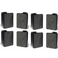 Kicker 11KB6000B Black Outdoor Speaker Bundle - 8 Speakers
