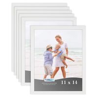 Icona Bay 11x14 Picture Frame (6 Pack, White), White Sturdy Wood Composite Photo Frame 11 x 14, Wall or Table Mount, Set of 6 Exclusives Collection