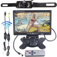 iMeshbean Truck Rear View Wireless IR Night Vision Backup Camera Kit + 7" 7 Inch TFT LCD Rear View Monitor Waterproof for Truck/Van/Campers PAL&NTSC High Solution 420 TVL