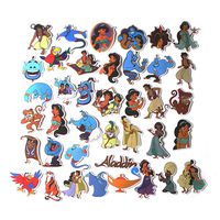 Cartoon Movie Aladdin Themed 39 Piece Sticker Decal Set for Kids Adults - Laptop Motorcycle Skateboard Decals