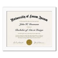 Americanflat 8.5x11 White Diploma Frame | Shatter-Resistant Glass. Hanging Hardware Included!