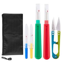Seam Ripper and Thread Remover Kit,2 Big and 2 Small Sewing Stitch Thread Unpicker and 1 Sewing Trimming Scissor Nipper Tool for Thread Remove.