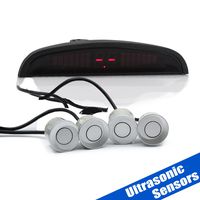 4 Parking Car Parking Sensor Kit LED Display View Reverse Backup Radar System Backup Sensor Reversing Sensors Universal Auto Radar Detector Sensors Radar Buzzer Beep-Beep Alarm Indicator