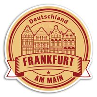 2 x 10cm Frankfurt Vinyl Stickers - Germany Travel Luggage Laptop Sticker #17349 (10cm Wide)