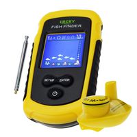 LUCKY Colored Fish Finder Wireless Sonar Sensor 45m (147ft) Depth 120m (393ft) Wireless Operational Range with Fluorescent Backlight for Night Fishing