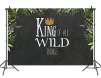 Sensfun Black Wild Photography Backdrop Children 1st Birthday Party King of All Wild Thing Woodland Photo Background Studio Props 7x5ft
