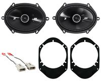 Kicker 6x8 Front Factory Speaker Replacement Kit+Harness for 1997-98 Ford F-150