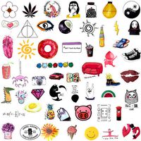Cute Stickers 50Pcs, Cartoon Waterproof Vinyl Laptop and Water Bottle Decal Sticker Pack for Teens, Girls, Women