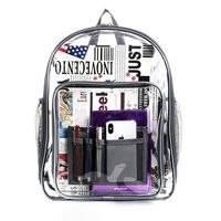 Clear Backpack, Waterproof and Lightweight,Transparent Backpack for Work, Concerts,Travel and Sporting Event