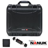 Nanuk 920 Hard Case with Cubed Foam, Polaroid Memory Card Wallet and Ritz Gear Card Reader /  Writer