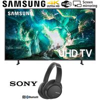 Samsung UN55RU8000 55-inch RU8000 LED Smart 4K UHD TV (2019) Bundle with Sony WH-CH700N Wireless Noise Canceling Bluetooth Headphones, Black