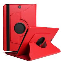 Tab E 9.6 Case Cover,TechCode 360 Degrees Rotating PU Leather Smart Case Cover for Samsung Galaxy Tab E 9.6 inch Tablet SM-T560 SM-T561(Red,Tab E 9.6)