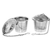 U.S. Kitchen Supply - 2 Premium Stainless Steel Tea Ball Strainer Infusers - 2" Size with Micro Perforated Mesh - Steep Loose Leaf Tea, Herbal, Spices & Seasonings - Teapot, Tea & Coffee Cup Mug