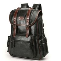 Bag,handbags,shoulder bags Laptop backpack schoolbags travel bags knapsack bookbags Luggage packsack for men,boys,and large capacity pu leather black (black-3)