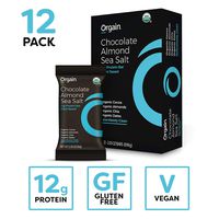 Orgain Organic Simple Protein Bars, Chocolate Almond Sea Salt - Vegan, Plant Based, 8g Dietary Fiber, Dairy Free, Gluten Free, Soy Free, Lactose Free, Kosher, Non-GMO, 2.05 Ounce, 12 Count