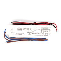 MEAN WELL LPV-60-12 C.V Single Output Waterproof Switching Power Supply 60Watts 5Amp 12VDC LED Driver IP67 Suitable for LED related fixture or appliance