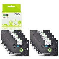 NineLeaf 10 Pack Laminated Label Tape Compatible for Brother TZe TZ 231 TZe231 TZ231 use for P-Touch PT-1000 1010R PT-2030VP PT-2430PC PTD600VP PT-E100 PTH110 PTD210 PTD400 12mm x 8m Black on White