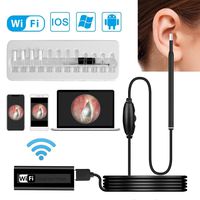 Otoscope, Wisdomspot Ear Wax Removal Tool, Ear Cleaner,Wireless Ear Otoscope Inspection Camera with 6 LED Lights for Ear Wax Removal,Compatible with iPhone Android Phones and Windows & MAC