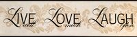 Wallpaper Border Live Love Laugh Beige Black Classic Retro Design 15' x 6.75" BH10-089