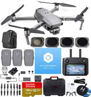DJI Mavic 2 Pro with Smart Controller With Refresh Care Ultimate Travel Bundle (3 Batteries, Waterproof Case, ND Filters, Charging Hub and More)