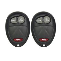 Keyless2Go New Replacement Shell Case and 3 Button Pad for Remote Key Fob with FCC L2C0007T - Shell ONLY (2 Pack)