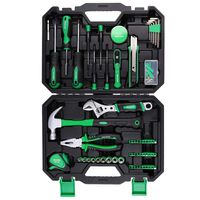METAKOO 100 Piece Home Repair Tool Set, General Household Hand Tool Kit with Case, Screwdriver Set Socket Wrench Hammer Pliers Hex Key Tape Measure