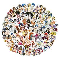 Sexy Lady Women Hook Up Anime Girl Men Vinyl Stickers for Adult Water bottle Laptop Skateboard Motorcycle Car Bike Luggage Trolley Case Decoration Waterproof Decals Stickers 70 PCS Pack