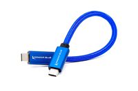 KONDOR BLUE USB C to USB C Cable 3.1 Gen 2 10Gbps 100W 6K Video Data Transfer Charging Cable for Blackmagic Pocket BMPCC4K/6K Z Cam E2 S6 F6 F8 Samsung T5 MacBook Pro Galaxy Note 8 LaCie SSD - 8.5"
