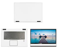 decalrus - Protective Decal for Lenovo Yoga 730 15 (15.6" Screen) Laptop White Carbon Fiber Skin case Cover wrap CFlenovoYoga730_15White